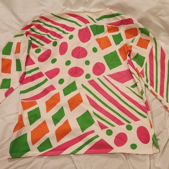 NWT Debra deRoo Pink and Green top - SZ Small - Picture 2 of 8
